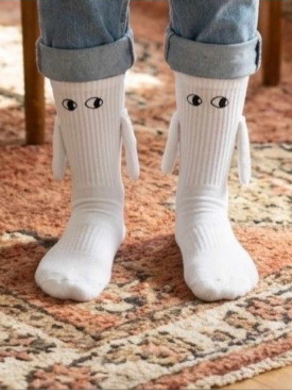 Black White Crew Compression Socks Twin Pack #SOK4 - Picture 2 of 5